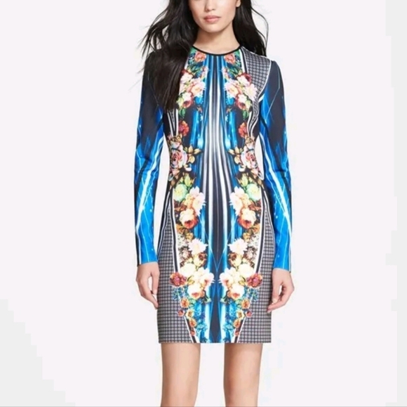 Clover Canyon Winter Solstice Long Sleeve Sheath Dress Size Medium - Picture 8 of 14